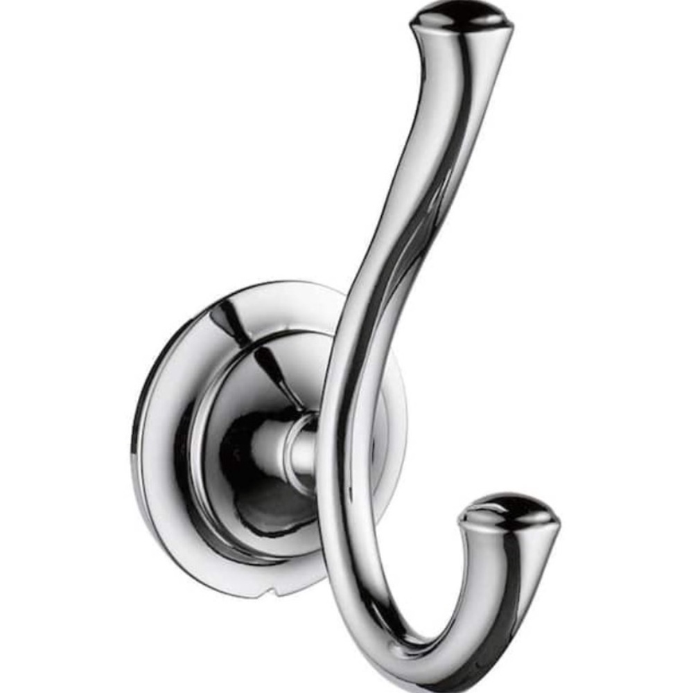 NIB Chrome Double Robe Hook, DELTA Linden Collection, Many Accessories Available